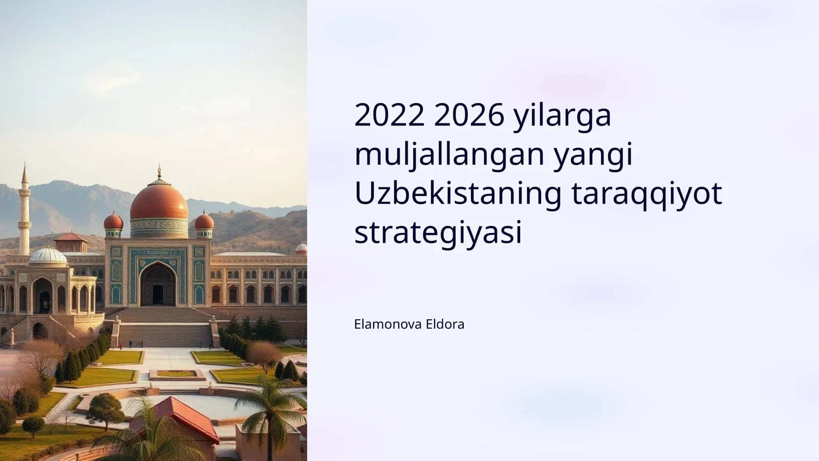 Yangi Uzbekistaning taraqqiyot strategiyasi 1
