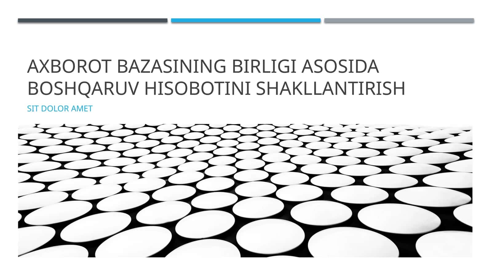 Axborotbazasining birligiasosi da boshqaruv hisobotini shakllantirish 1