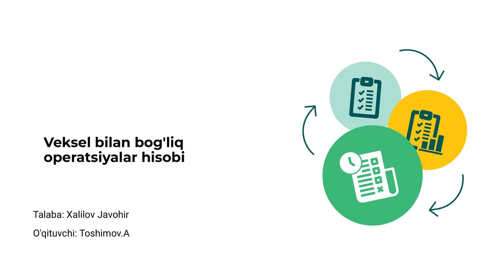 Veksel bilan bog'liq operatsiyalar hisobi 1