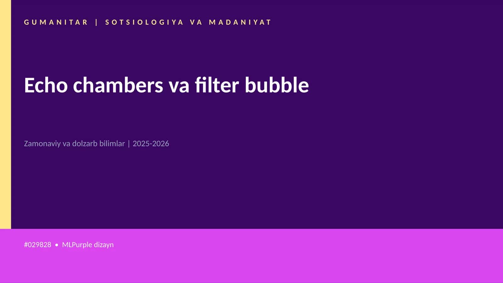 Echo chambers va filter bubble 1