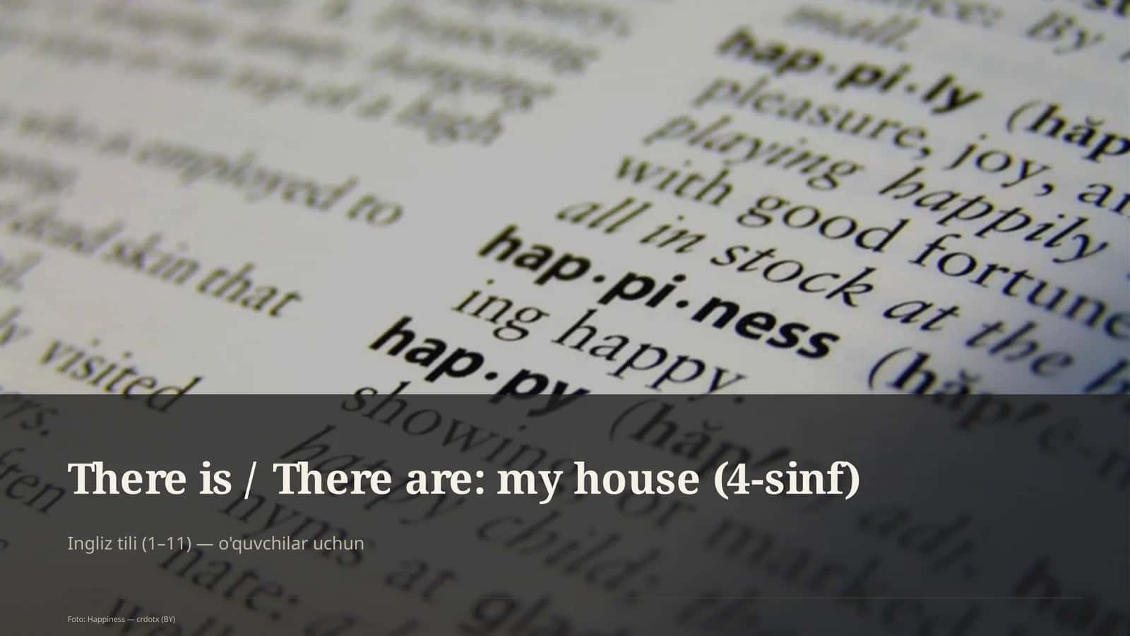There is / There are: my house (4-sinf) 1