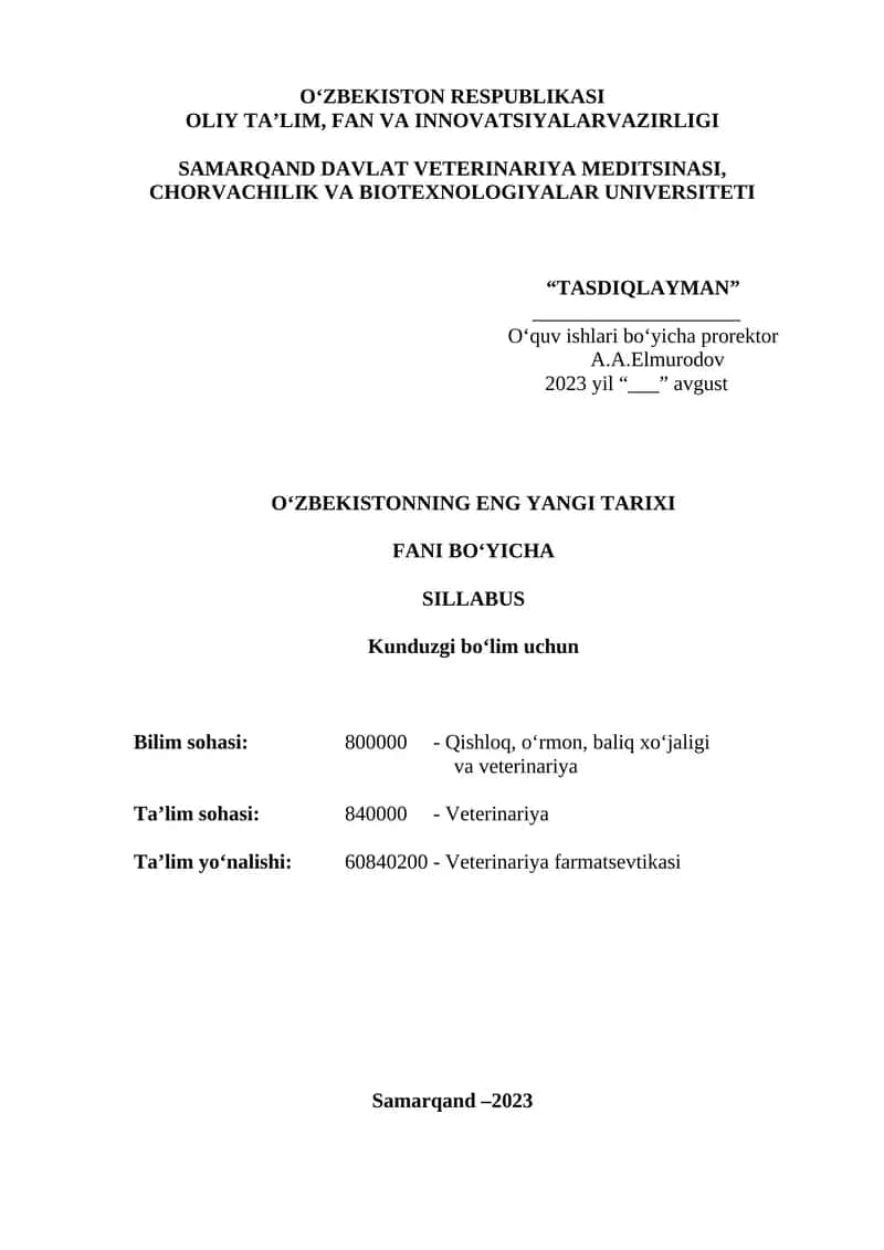 O‘zbekistonning eng yangi tarixi 1