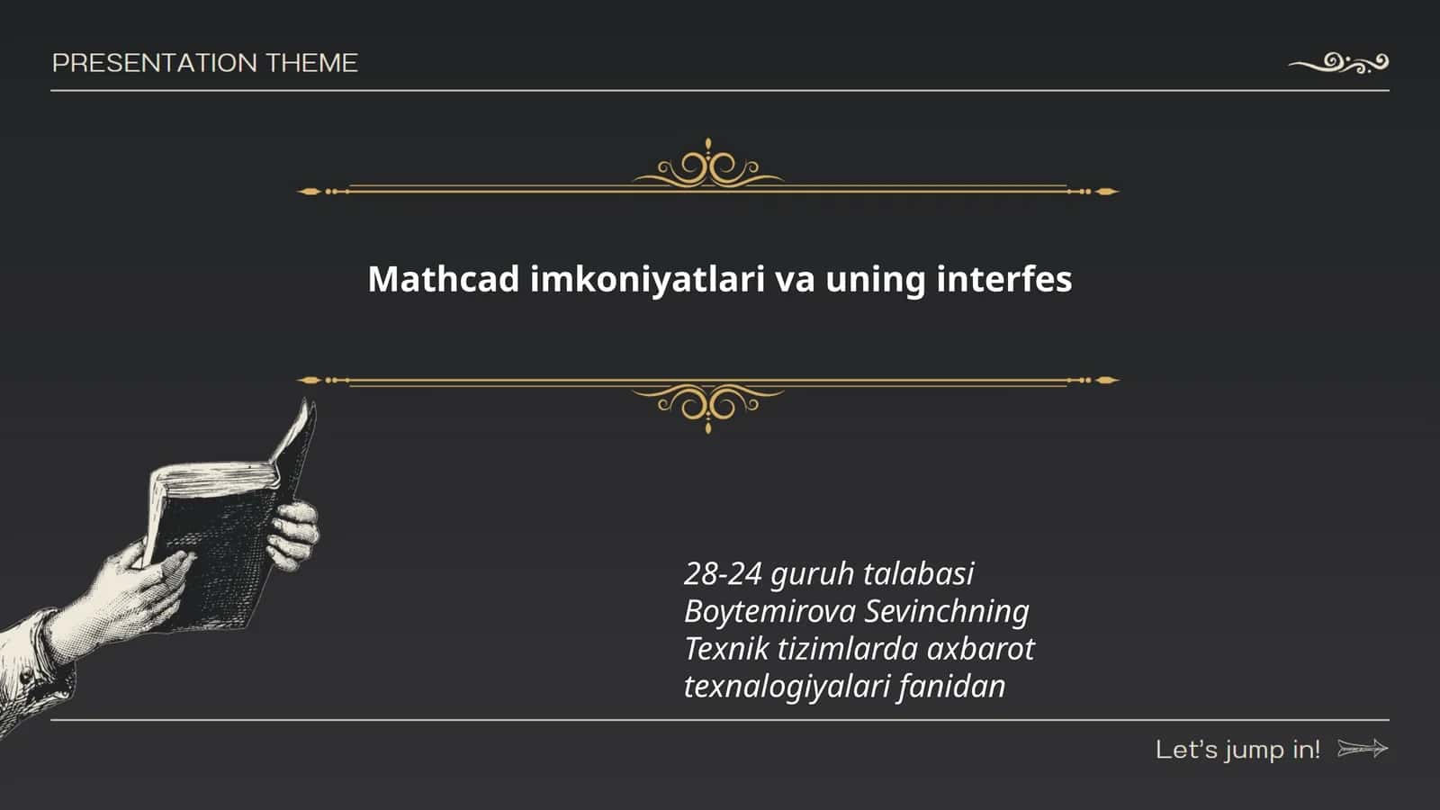 Mathcad imkoniyatlari va uning interfesi 1