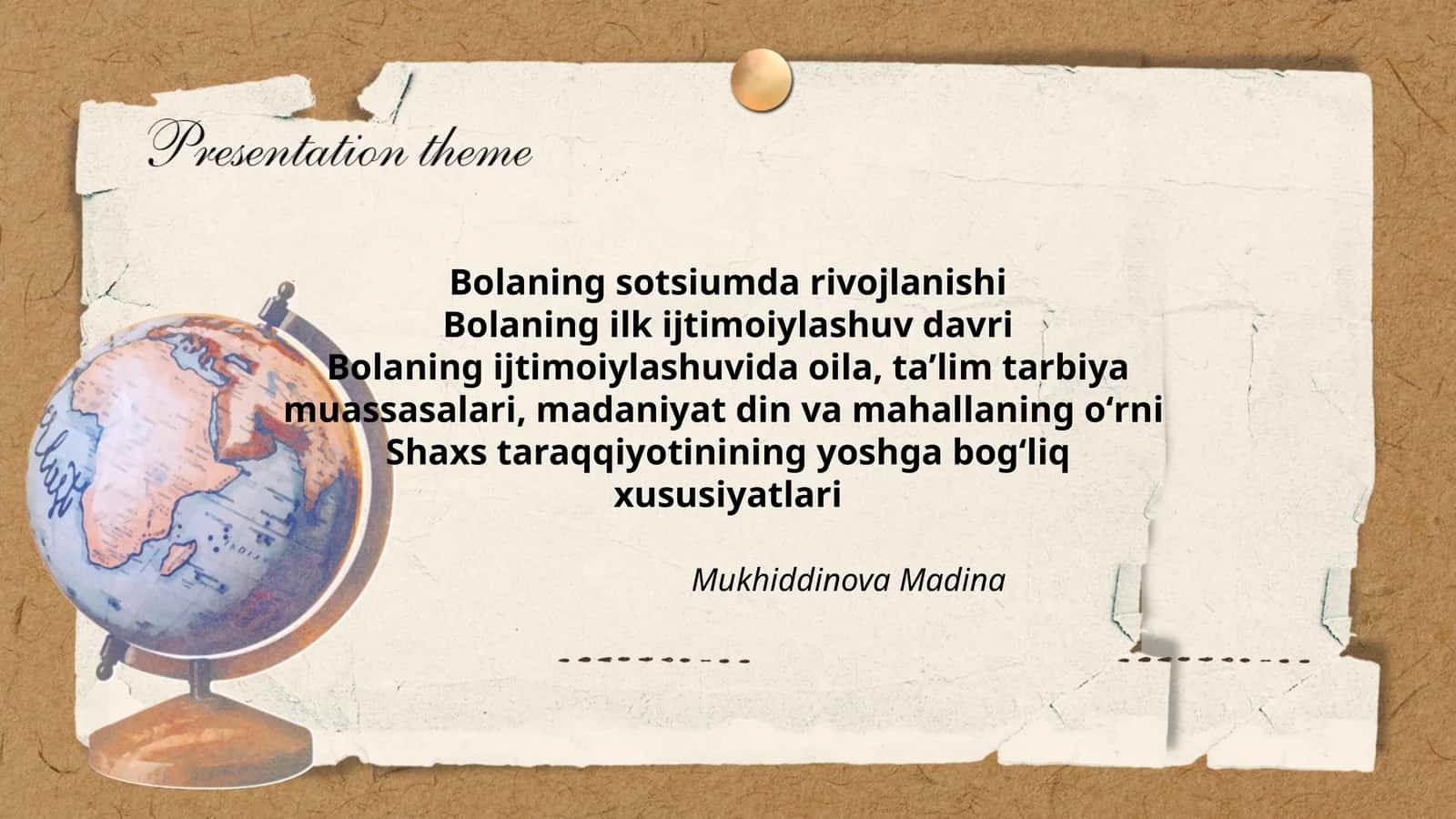 Bolaning sotsiumda rivojlanishi 1