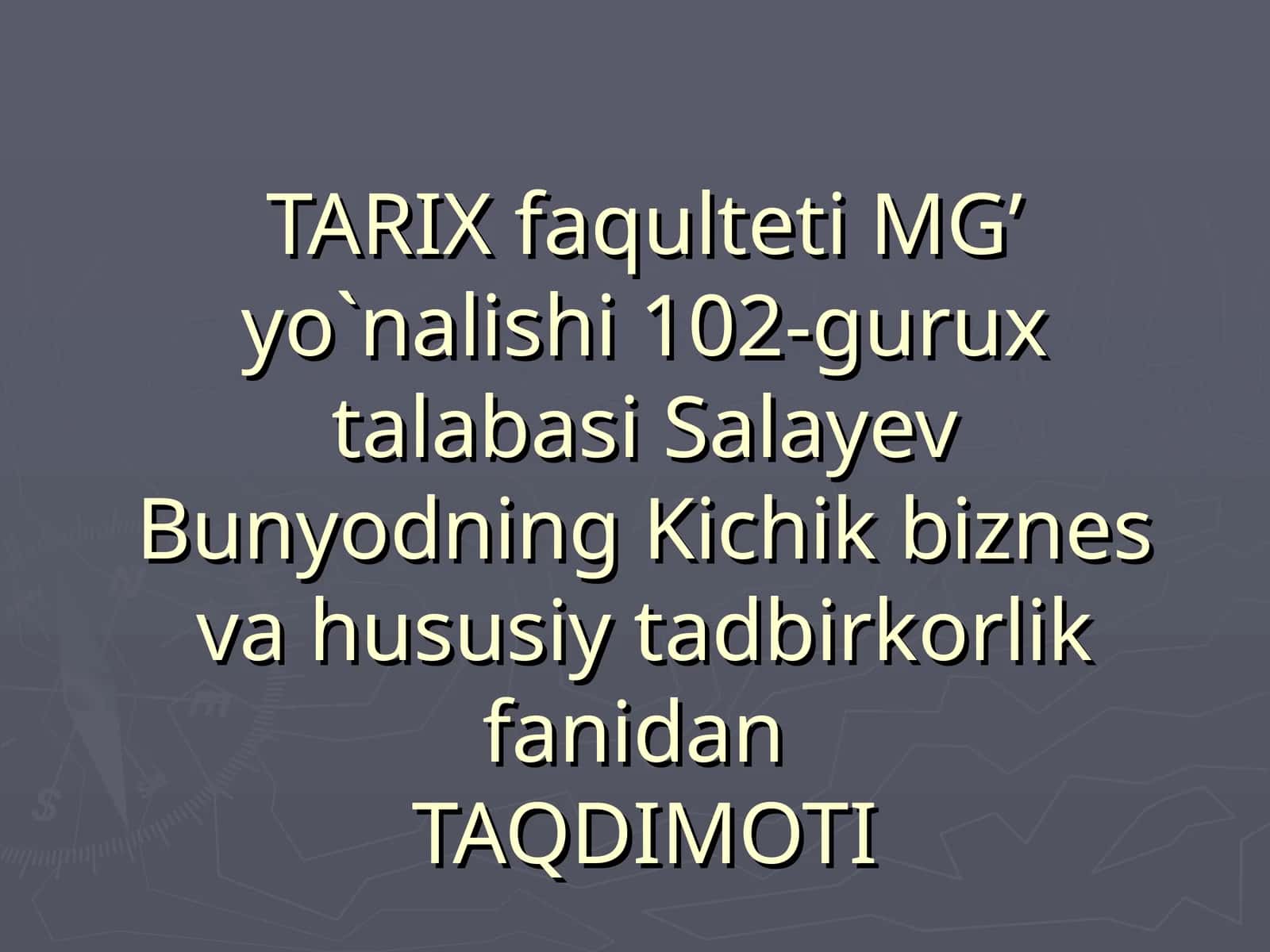 TAQDIMOTI Soliq budjet siyosatni liberallashtirish 1
