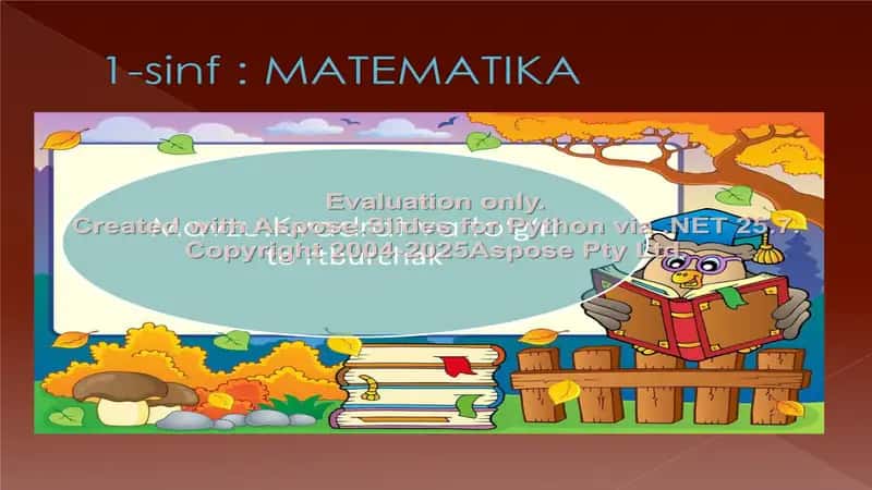 1-sinf : MATEMATIKA 1