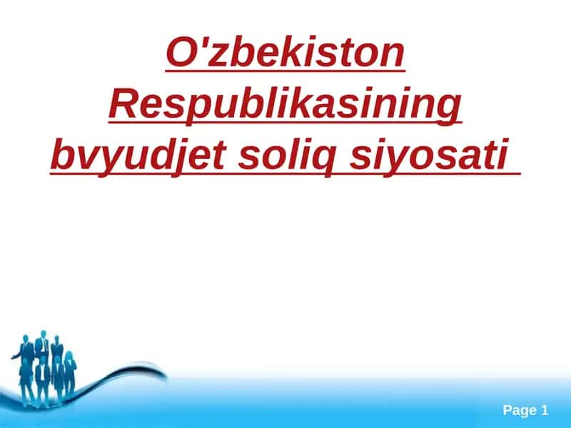 Soliqlarning Byudjetga Tushishi 1