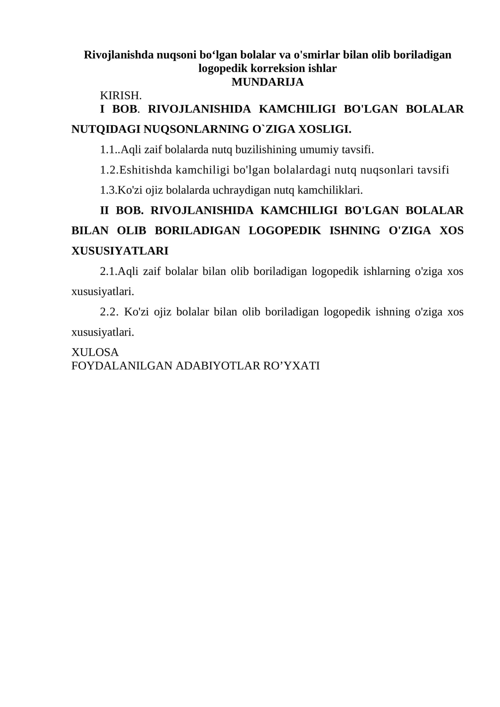 Logopedik korreksion ishlar 1