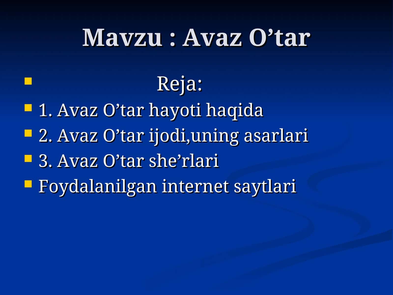 Avaz O’tar 1