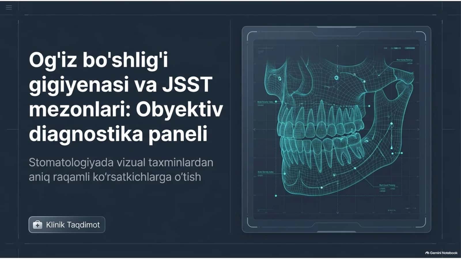 OG’IZ BO’SHLIG’I GIGIYENASI INDEKSI KO’RSATKICHLARI. JSST KRITERIYLARI 1