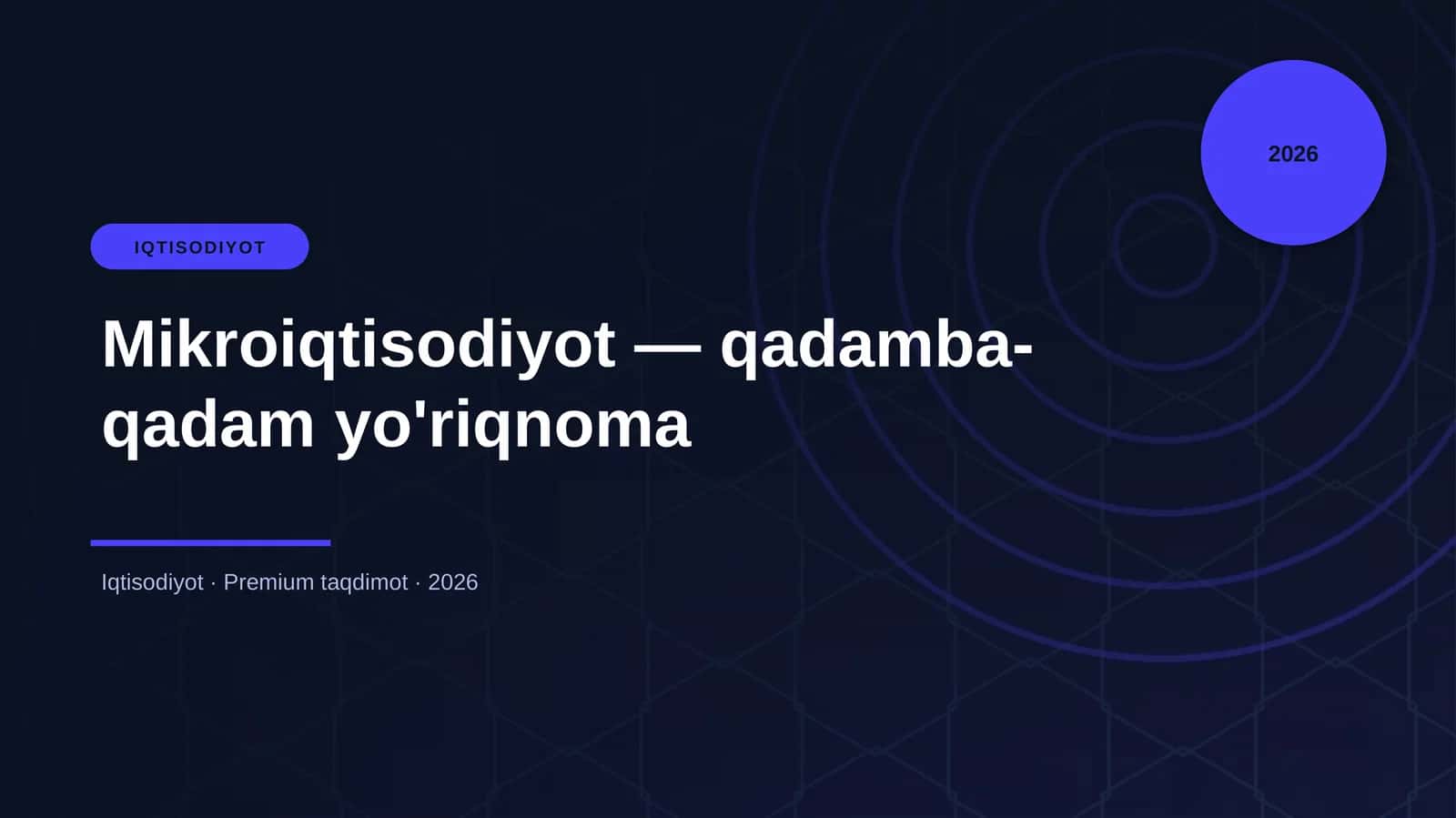 Mikroiqtisodiyot — qadamba-qadam yo'riqnoma 1