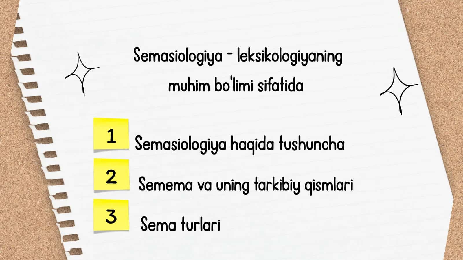 Semasiologiya - leksikologiyaning muhim bo'limi sifatida 1