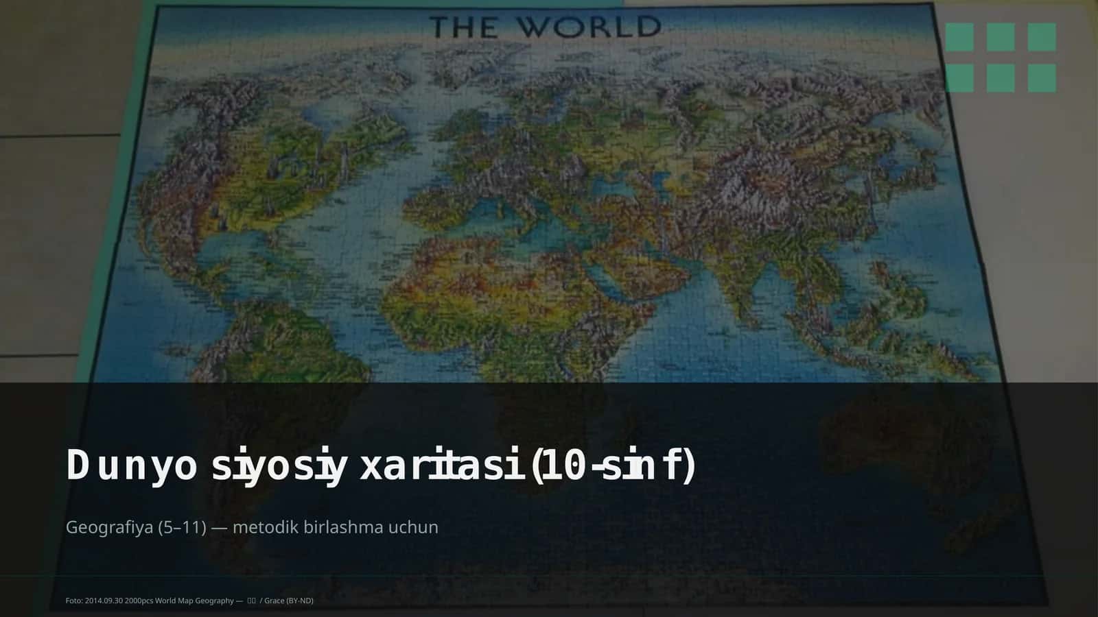 Dunyo siyosiy xaritasi (10-sinf) 1
