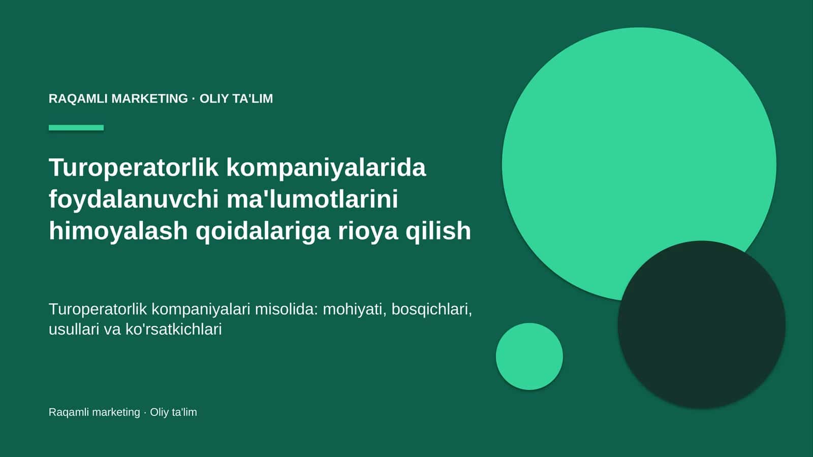 turoperatorlik kompaniyalarida foydalanuvchi ma'lumotlarini himoyalash qoidalariga rioya qilish 2253 1