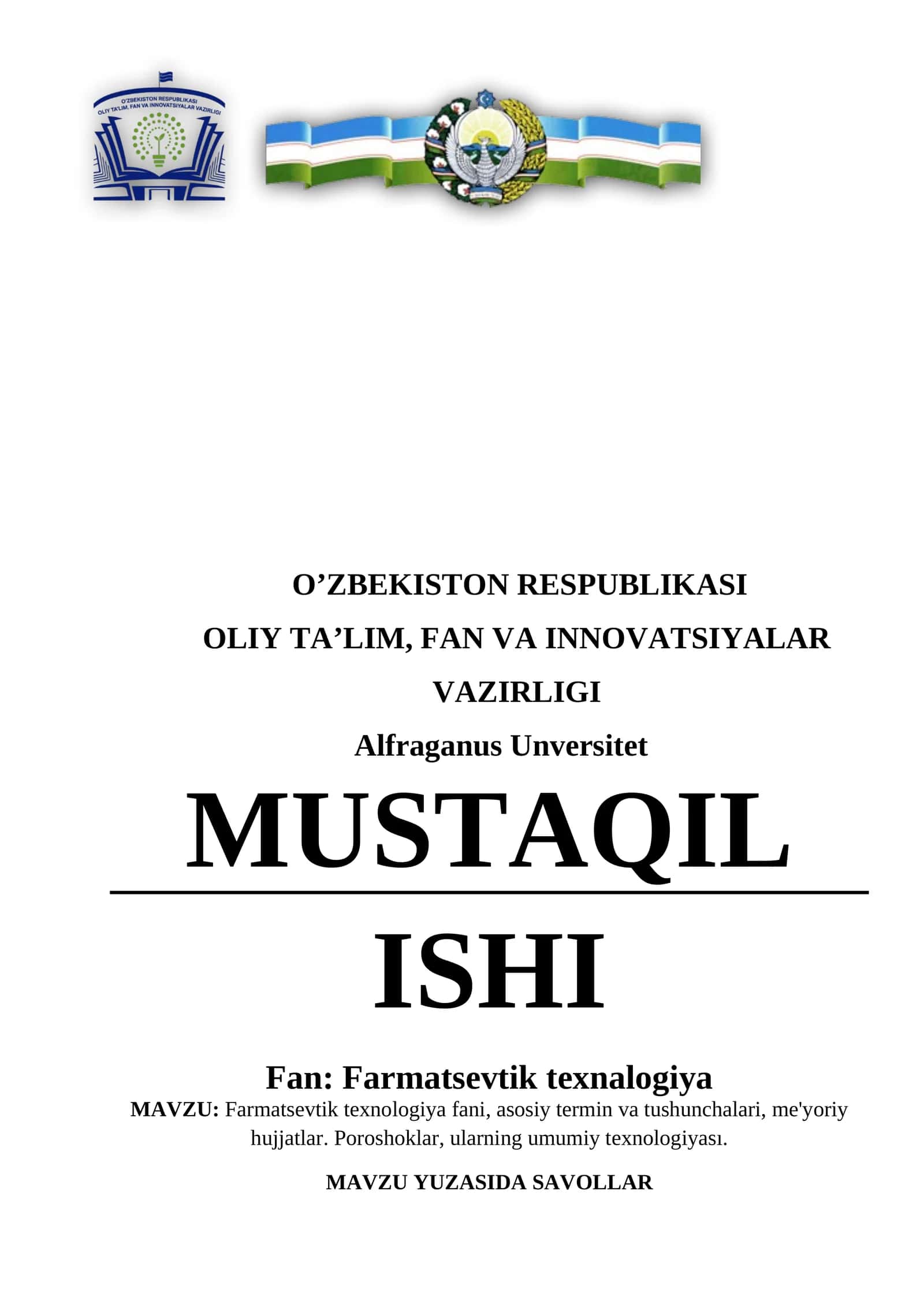 Farmatsevtik texnologiya 1