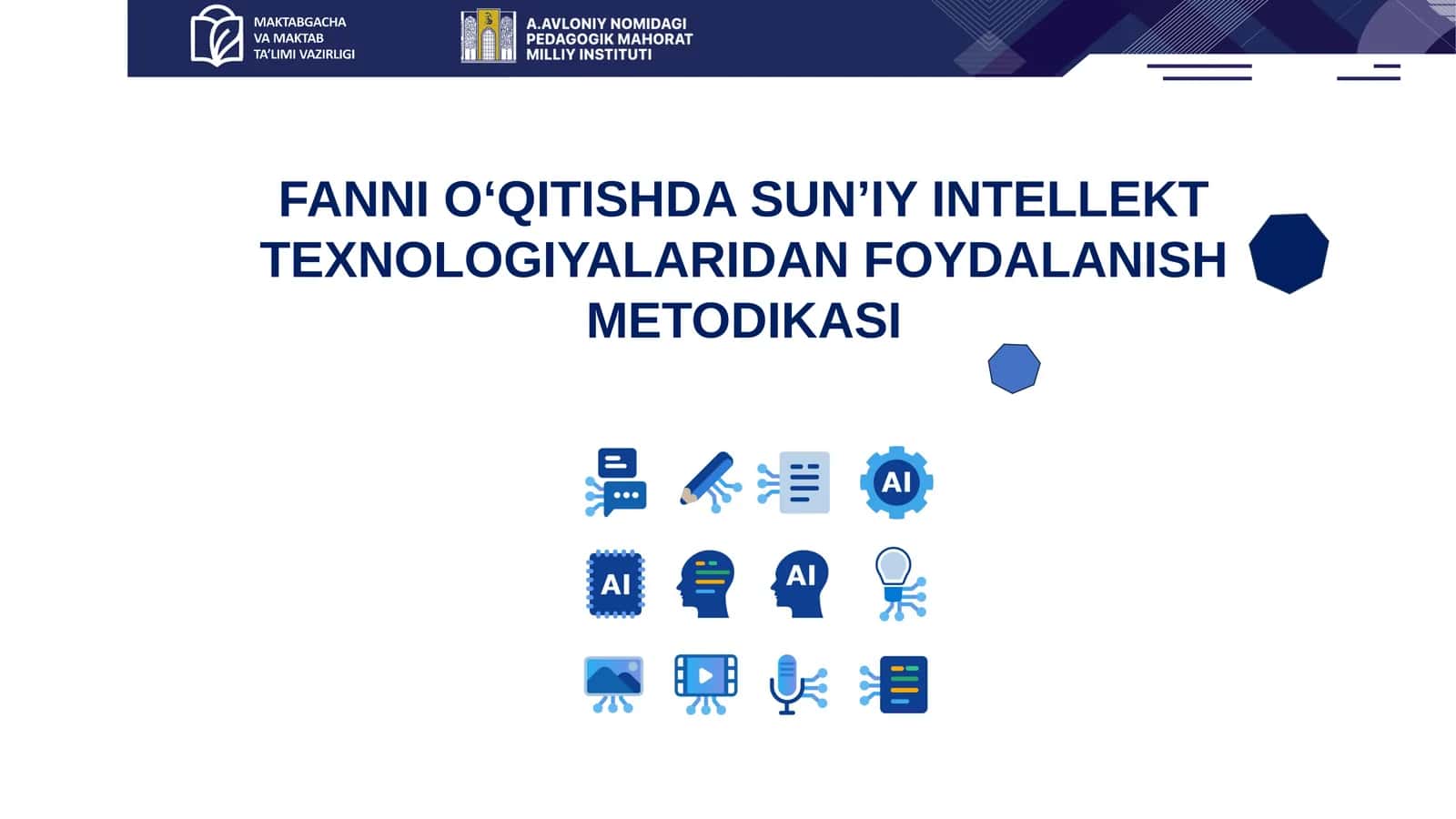 FANNI O‘QITISHDA SUN’IY INTELLEKT TEXNOLOGIYALARIDAN FOYDALANISH METODIKASI 1
