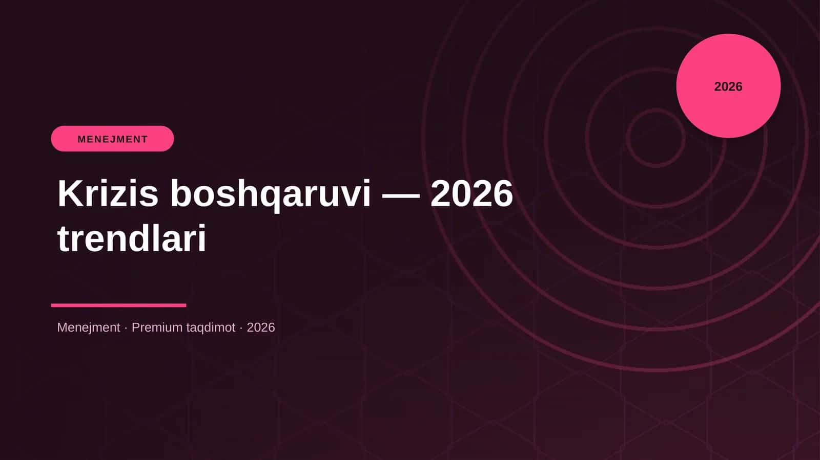 Krizis boshqaruvi — 2026 trendlari 1
