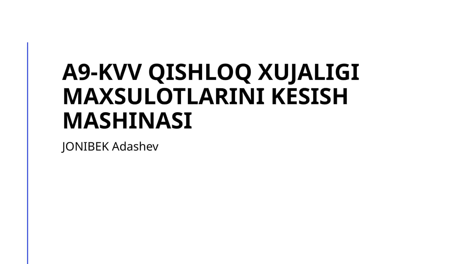 A9-KVV qishloq xujaligi maxsulotlarini kesish mashinasi 1