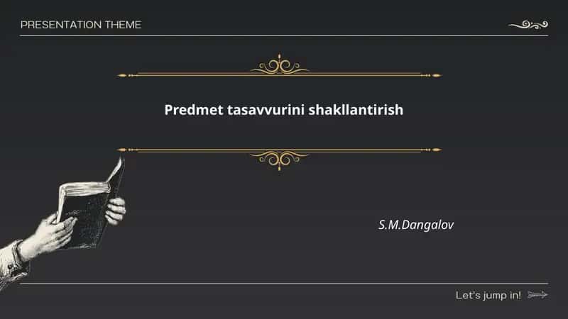 Predmet tasavvurini shakllantirish 1