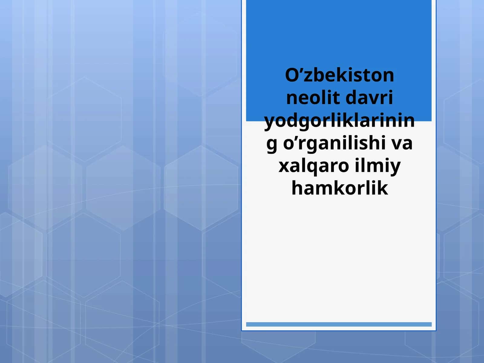O’zbekiston neolit davri odgorliklari 1