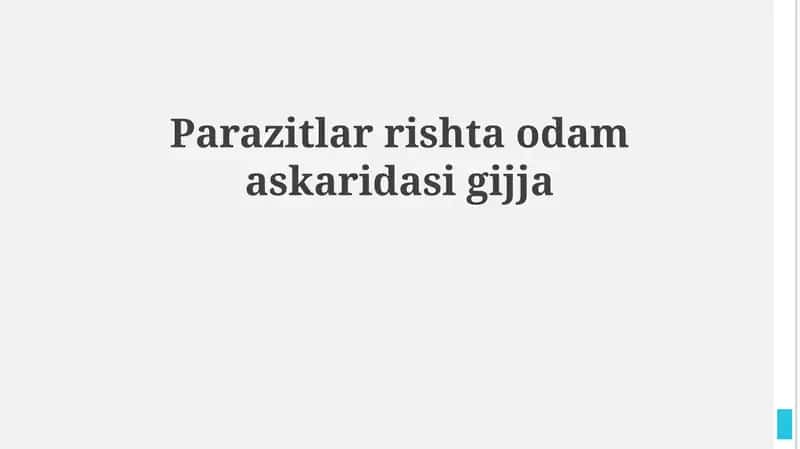 Ascaris va Giardia: Umumiy tavsif 1