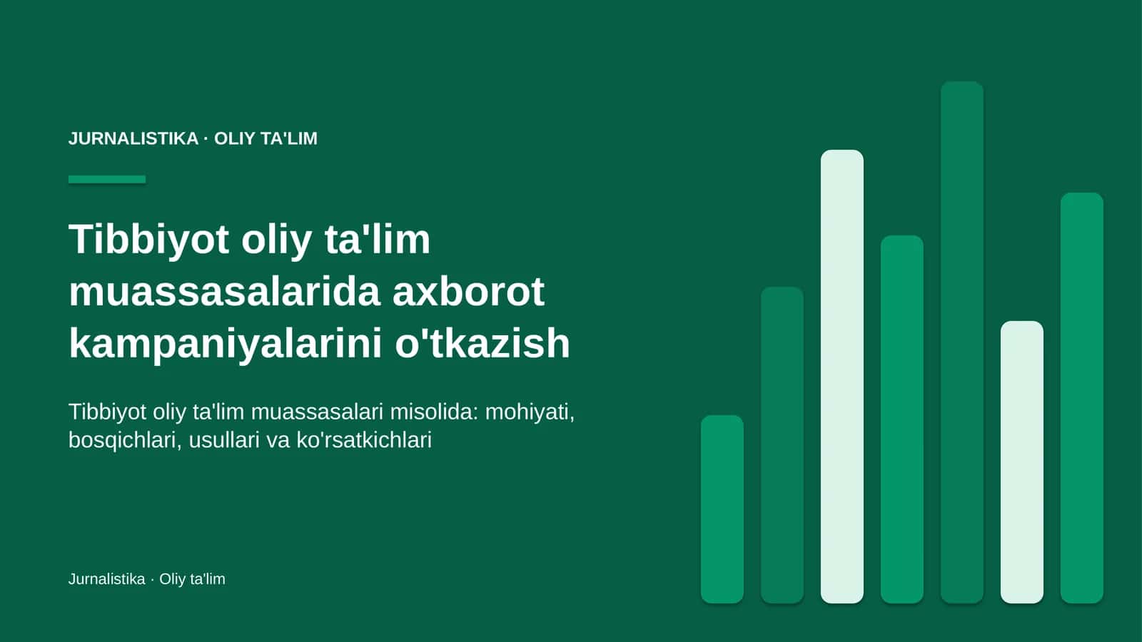 tibbiyot oliy ta'lim muassasalarida axborot kampaniyalarini o'tkazish 2310 1
