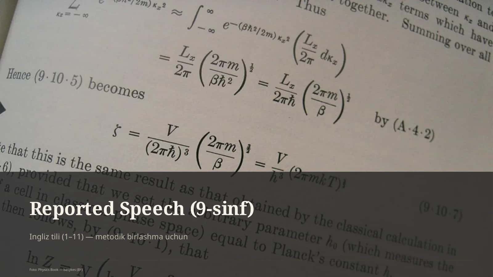 Reported Speech (9-sinf) 1