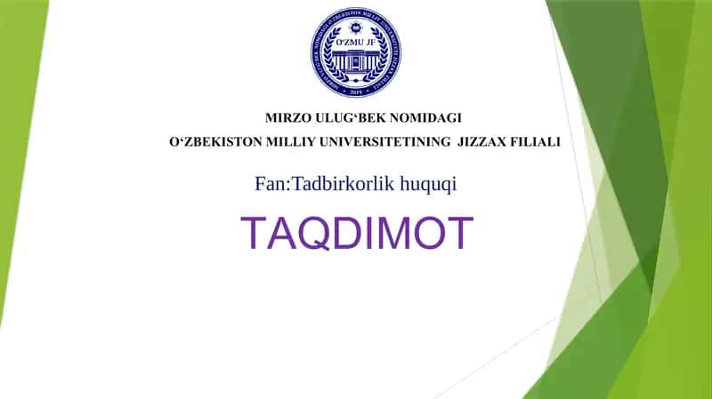Xo'jalik nizolarini hal qilish 1