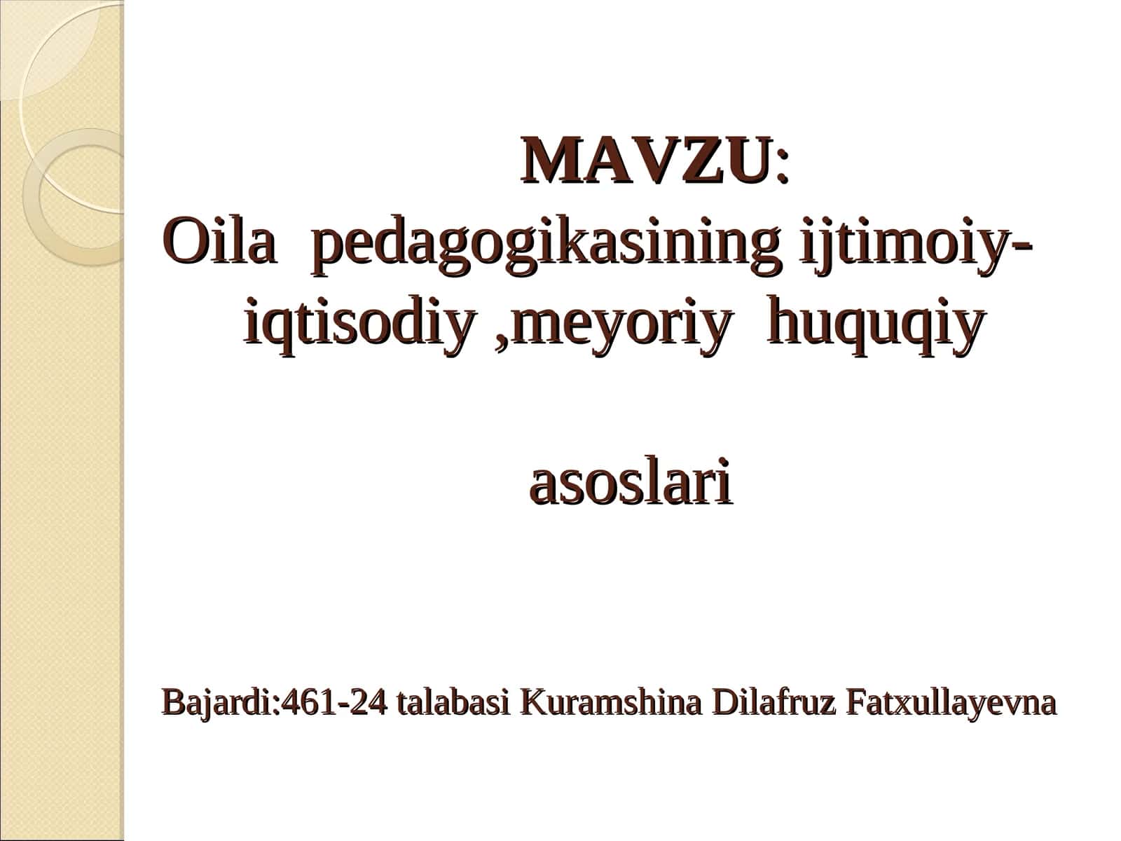 Oilaning ijtimoiy va huquqiy asoslari 1