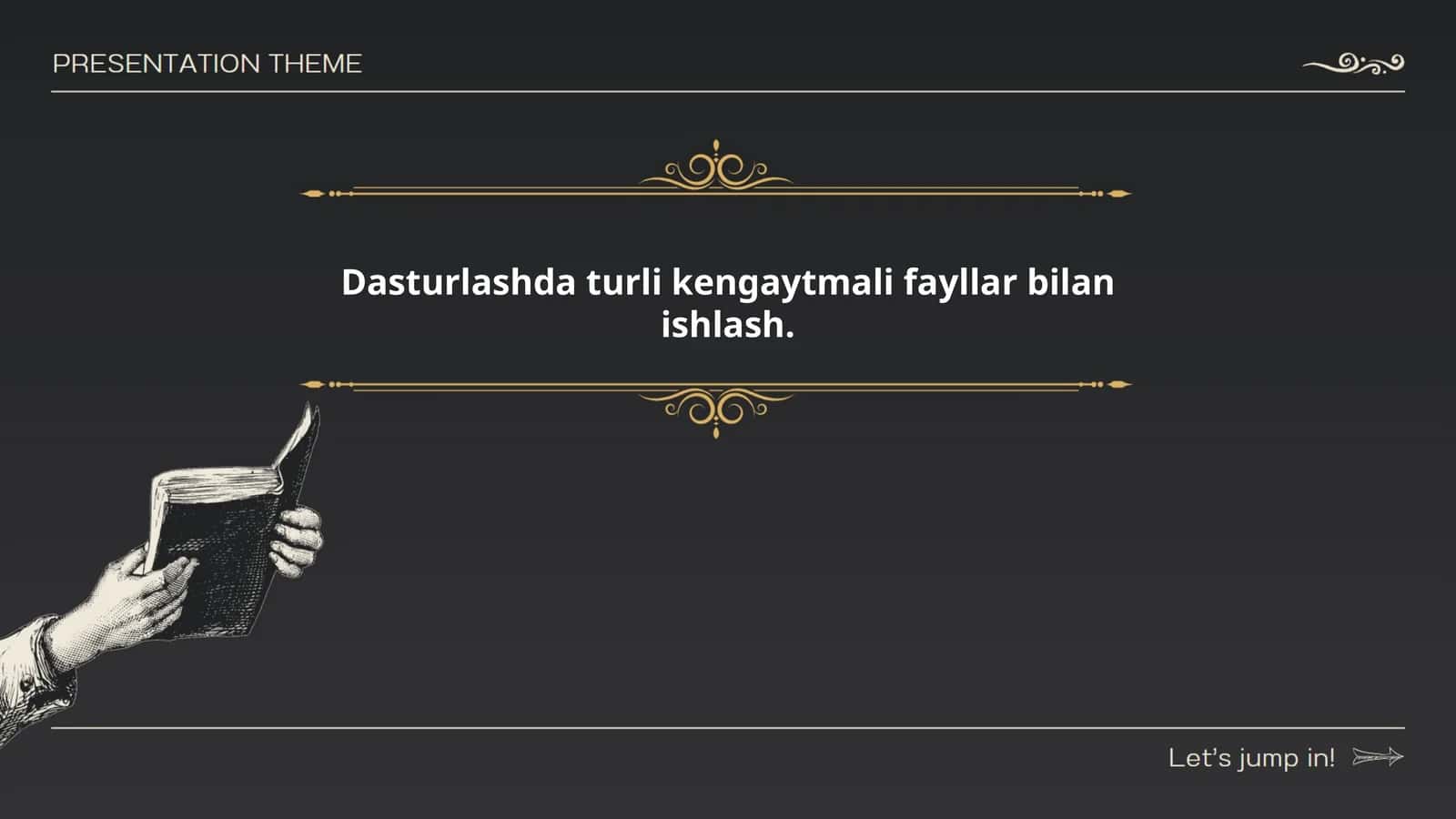 Dasturlashda turli kengaytmali fayllar bilan ishlash 1