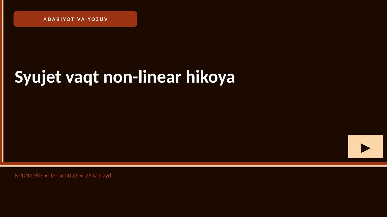 Syujet vaqt non-linear hikoya 1