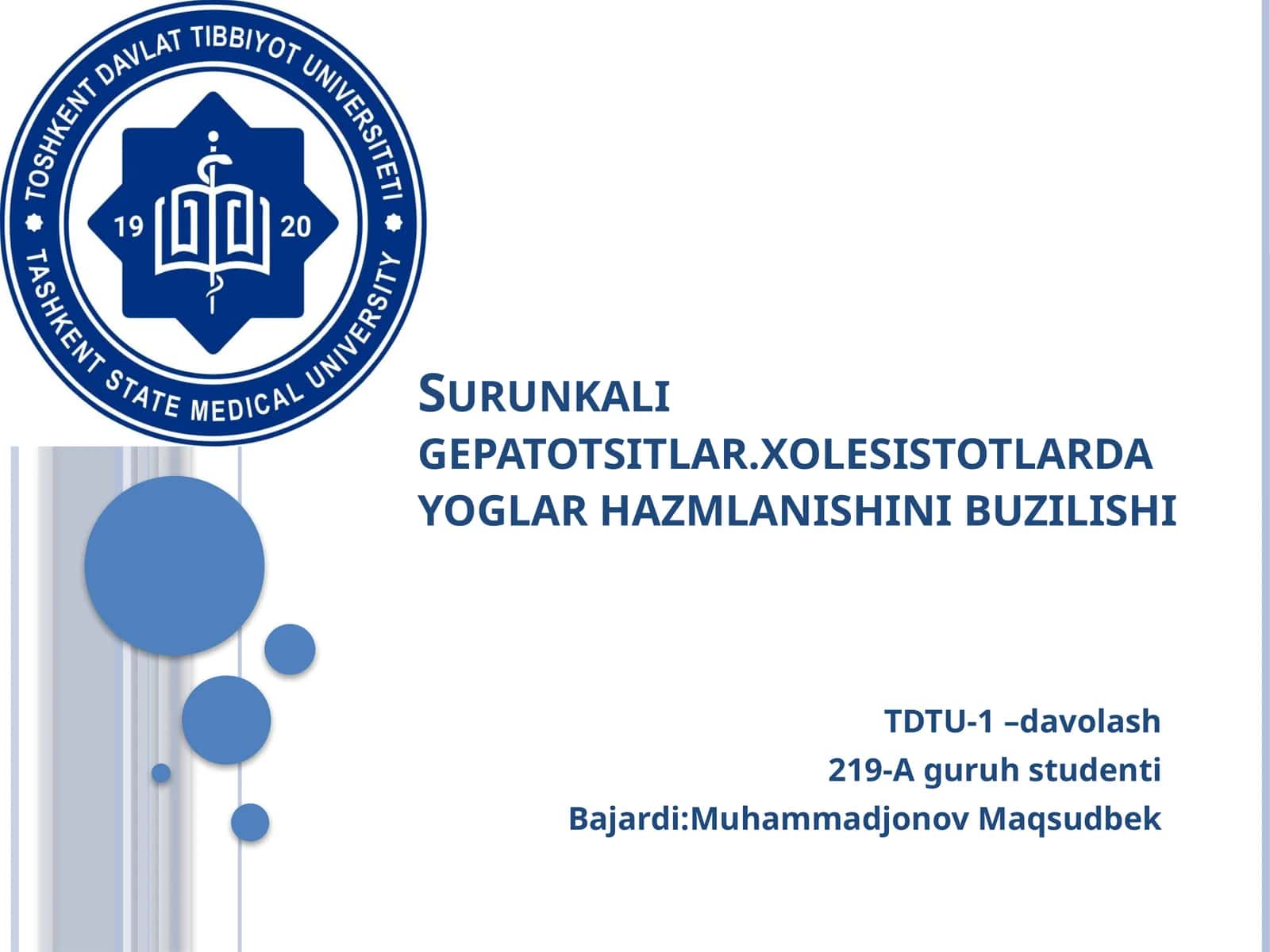 TDTU-1 –davolash 1