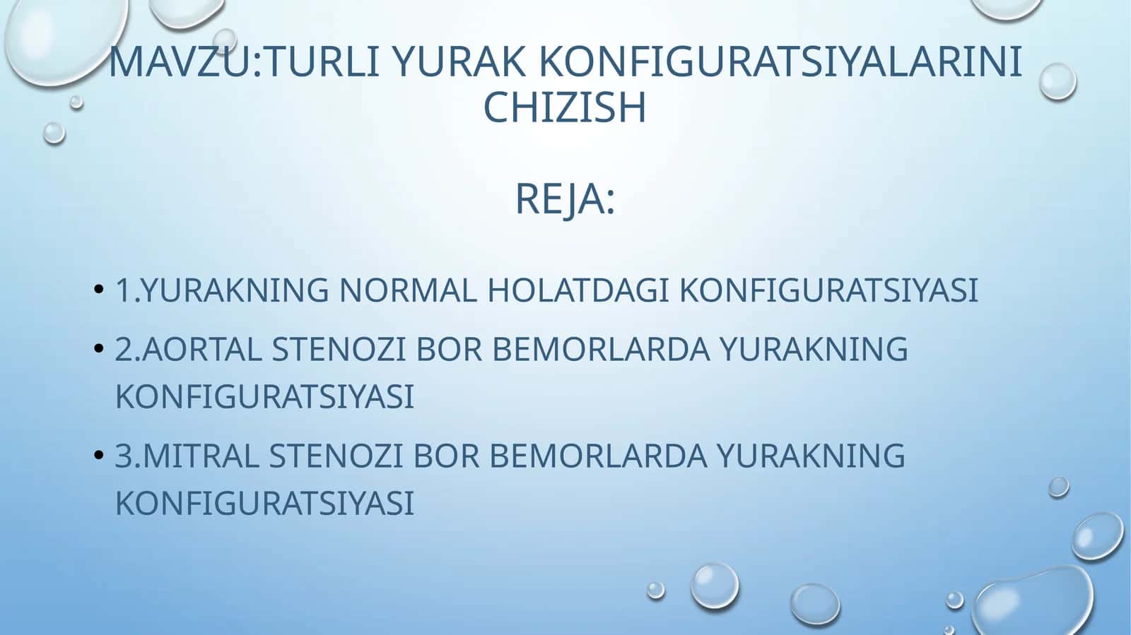 Yurak Konfiguratsiyalari 1