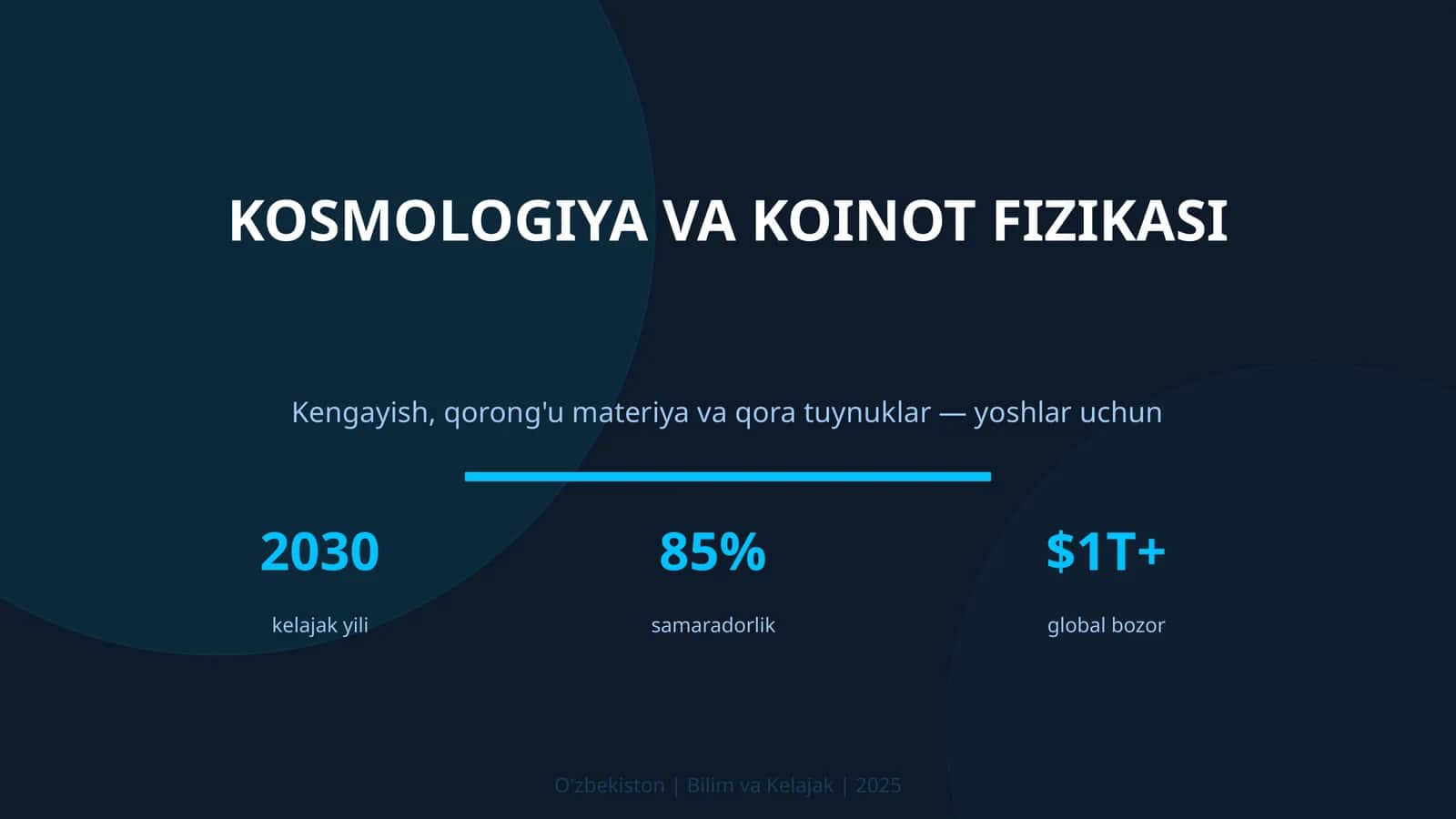 Kosmologiya va koinot fizikasi 1