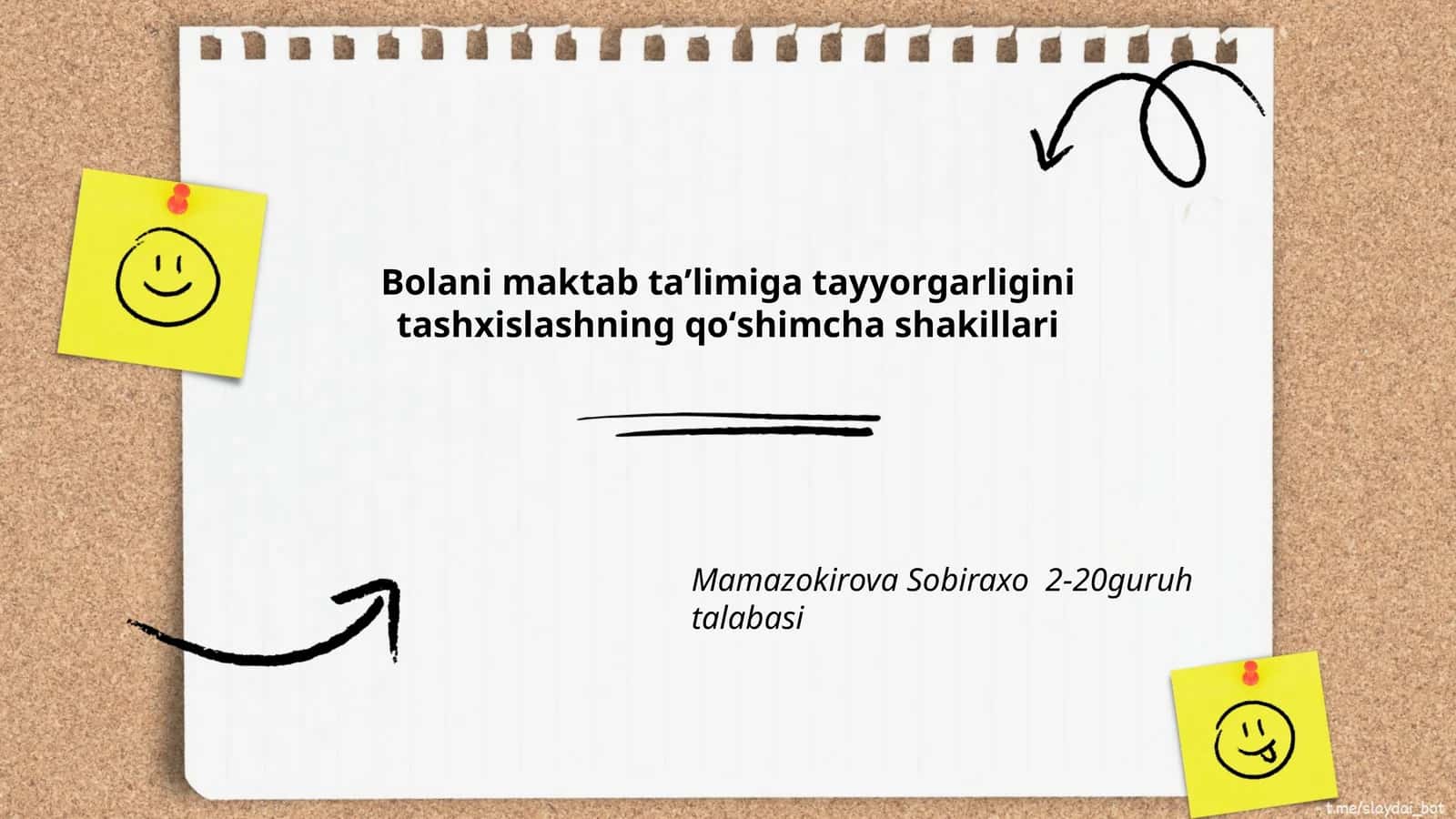 Bolani maktab taʼlimiga tayyorgarligini tashxislashning qoʻshimcha shakillari 1