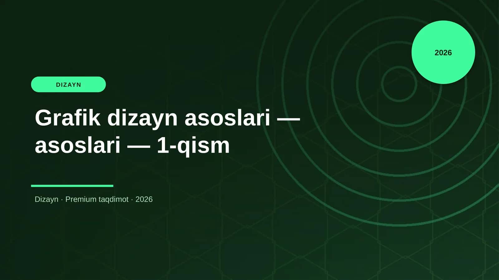 Grafik dizayn asoslari — asoslari — 1-qism 1