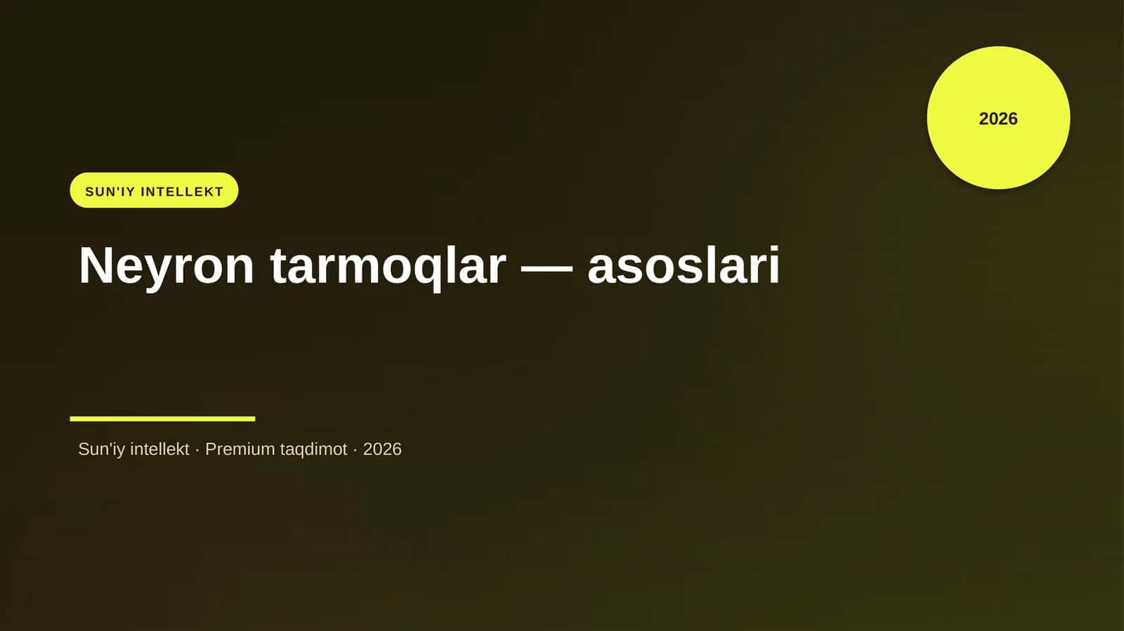 Neyron tarmoqlar — asoslari 1
