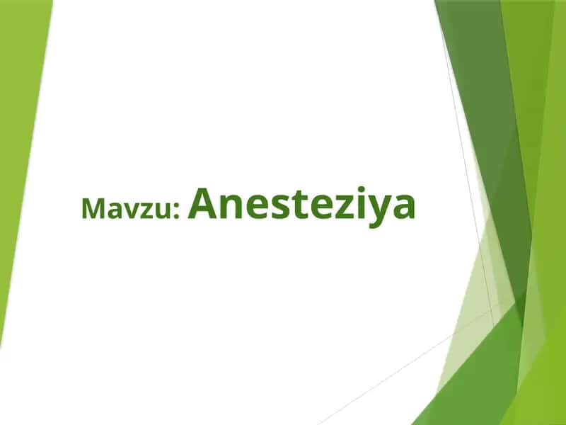 Anesteziya 1