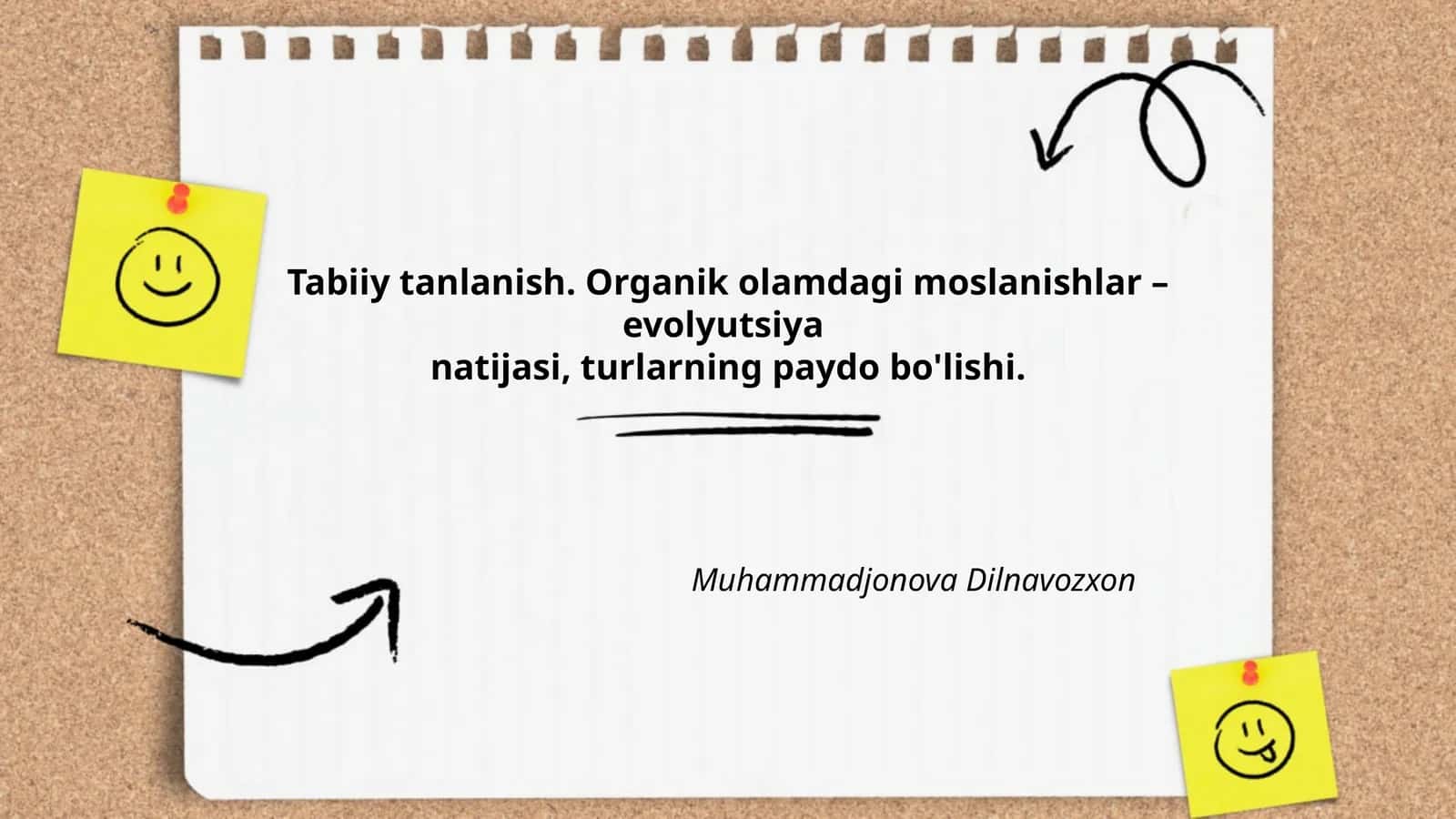 Tabiiy tanlanish. Organik olamdagi moslanishlar – evolyutsiya 1