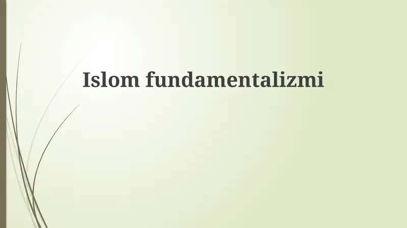 Islom fundamentalizmi 1