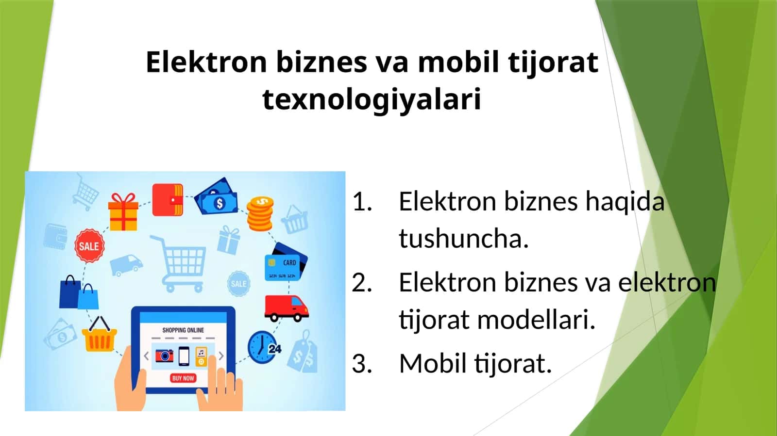 Elektron biznes va mobil tijorat texnologiyalari 1