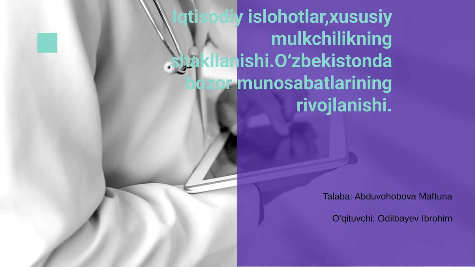 Iqtisodiy islohotlar 1