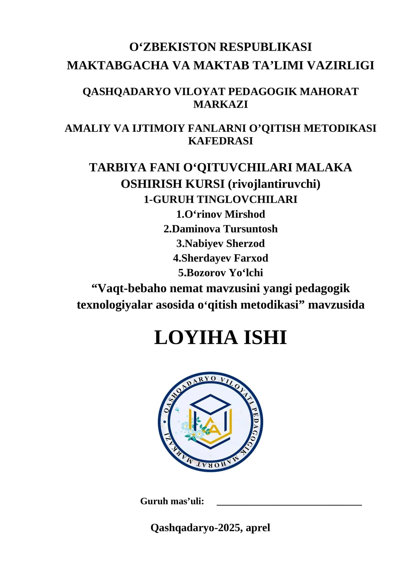 loyiha 1
