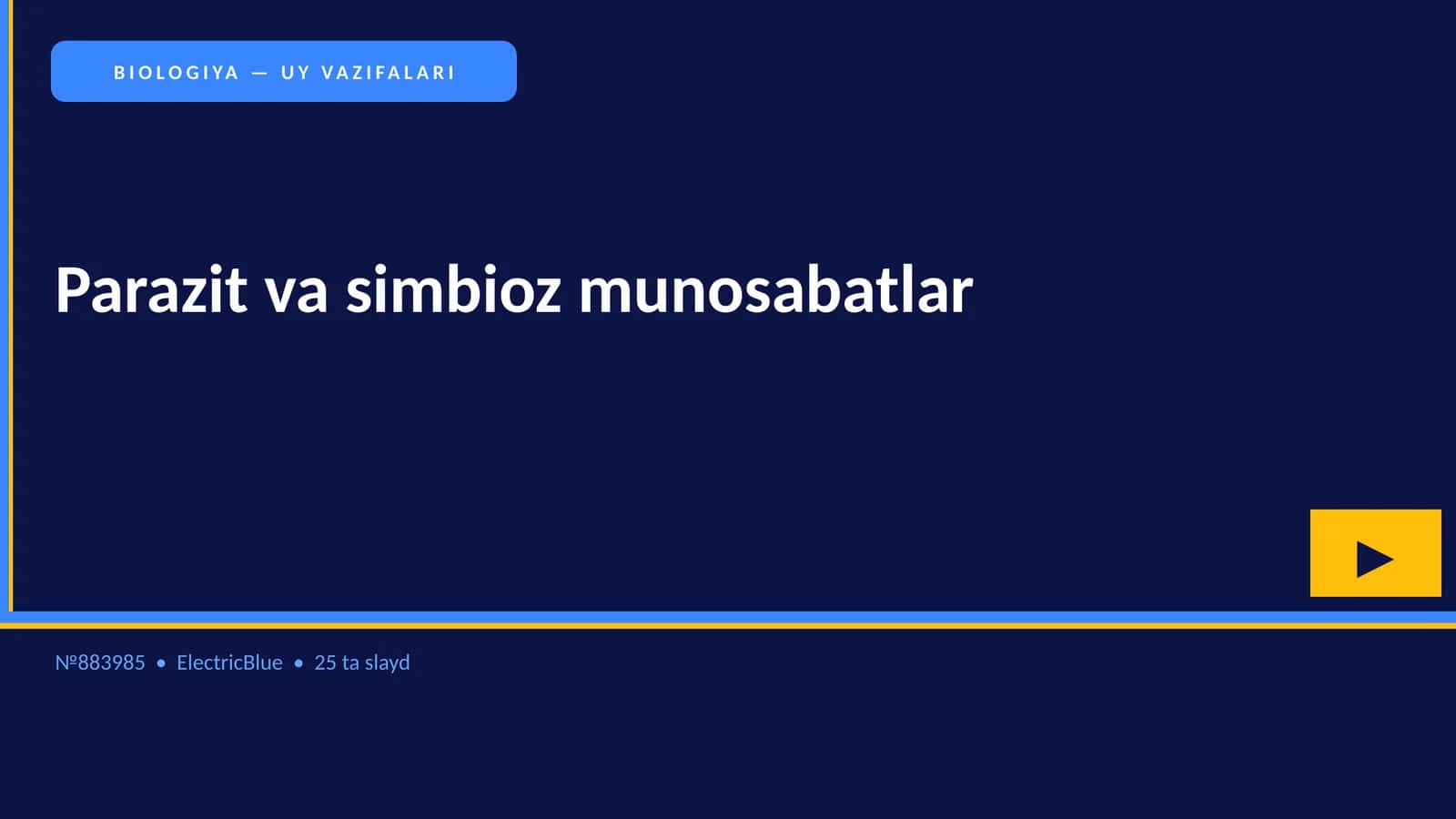 BIOLOGIYA — UY VAZIFALARI 1