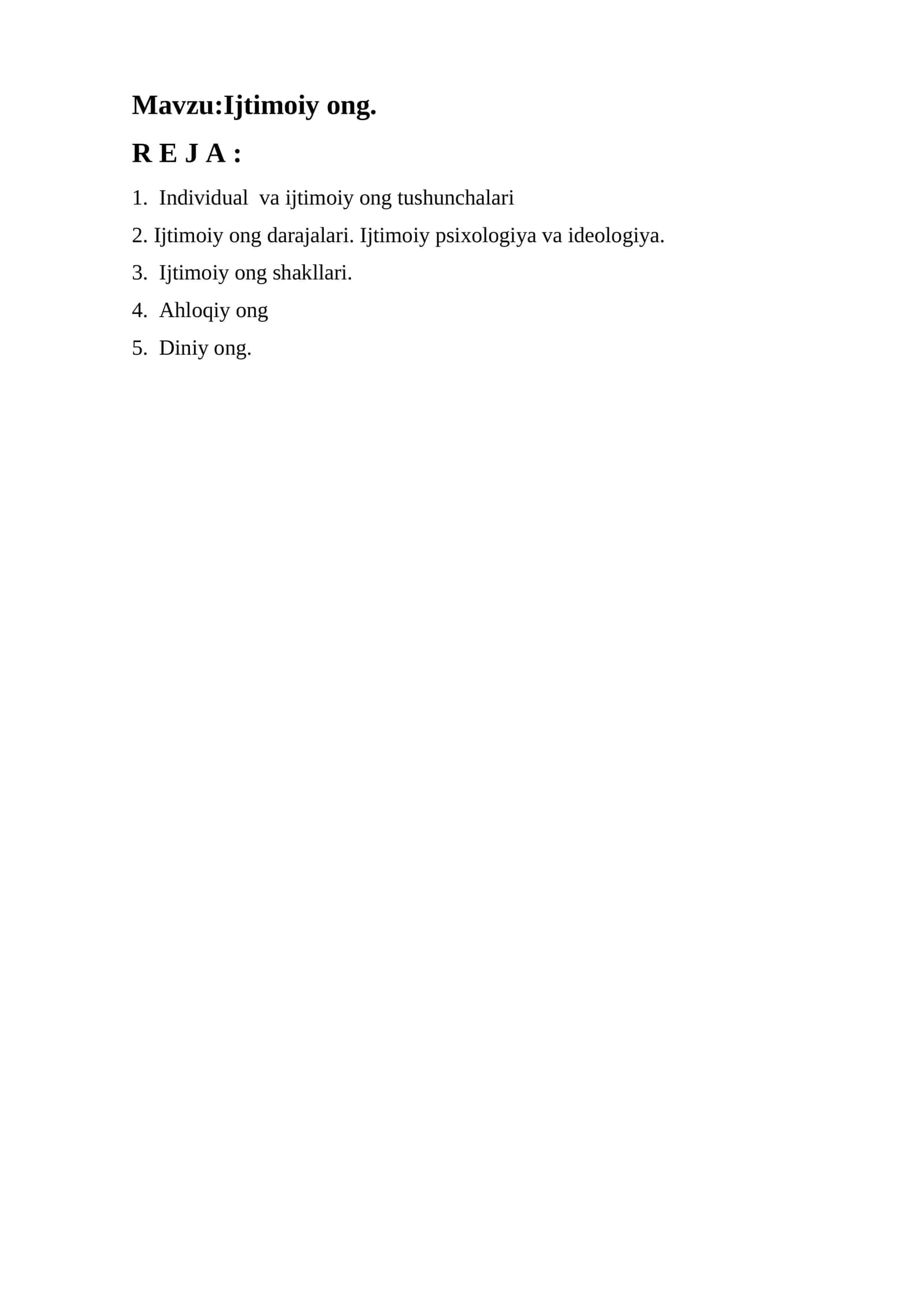Ijtimoiy ong 1