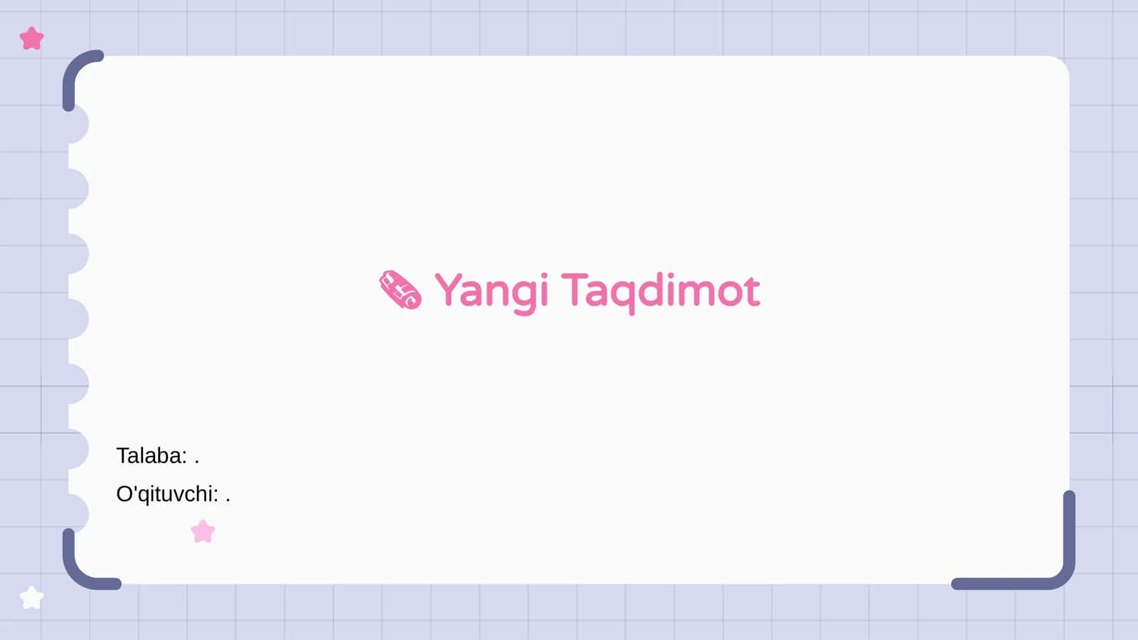 Yangi Taqdimot 1