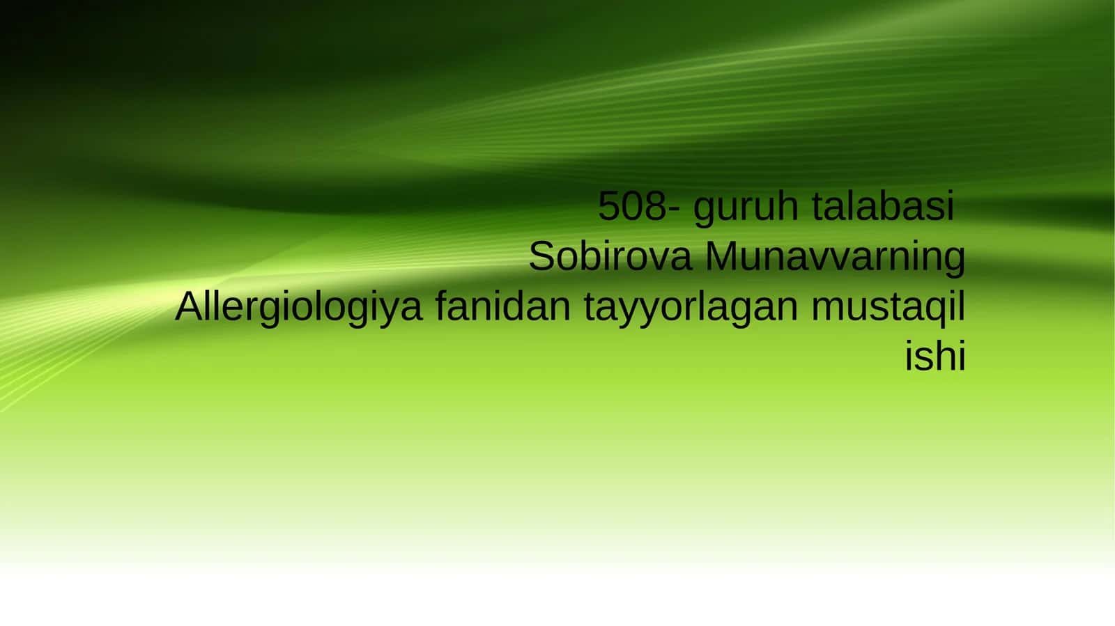 Kortikosteroidlarning klinik farmakologiyasi. Antigistaminguruh preparatlarining klinik farmakologiyasi 1