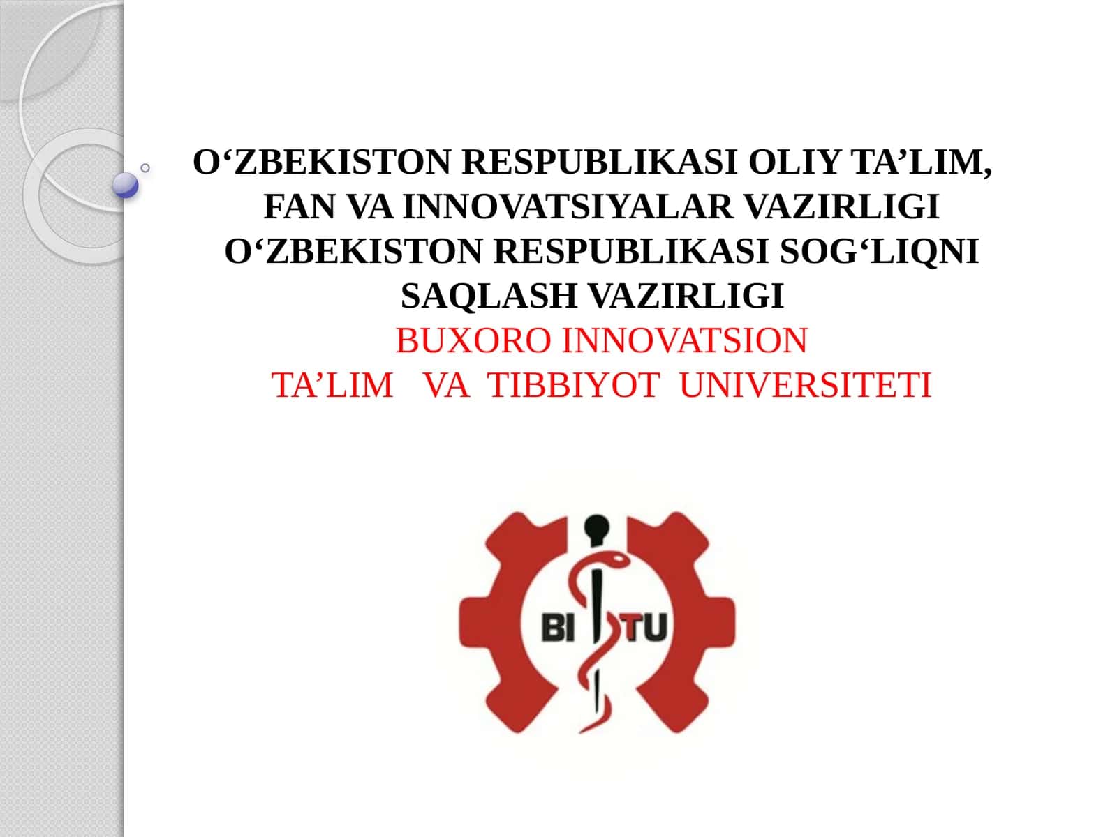 OSHQOZON-ICHAK TRAKTI PATOLOGIYALARI. TUG’MA ANOMALIYALAR. EZOFAGIT. O’TKIR VA SURUNKALI GASTRITLAR. OSHQOZON POLIPOZLARI VA O’SMALARI 1