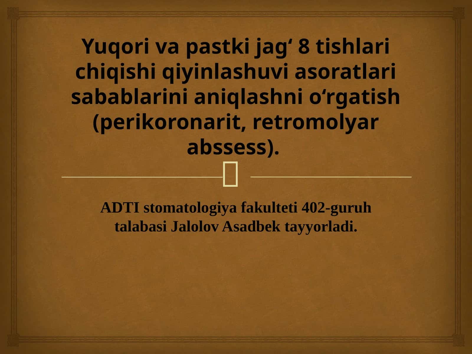 Yoyli protezlar bilan  protezlash 1