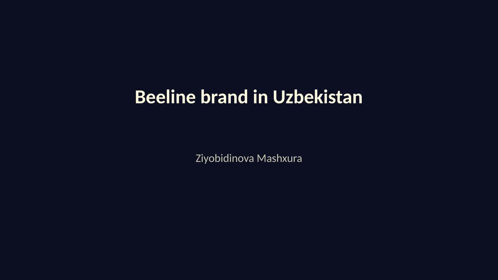 Beeline brand in Uzbekistan 1